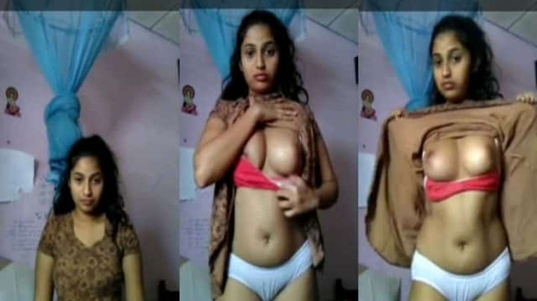 SL Cute GF Stripping Selfie Video For Her Boyfriend