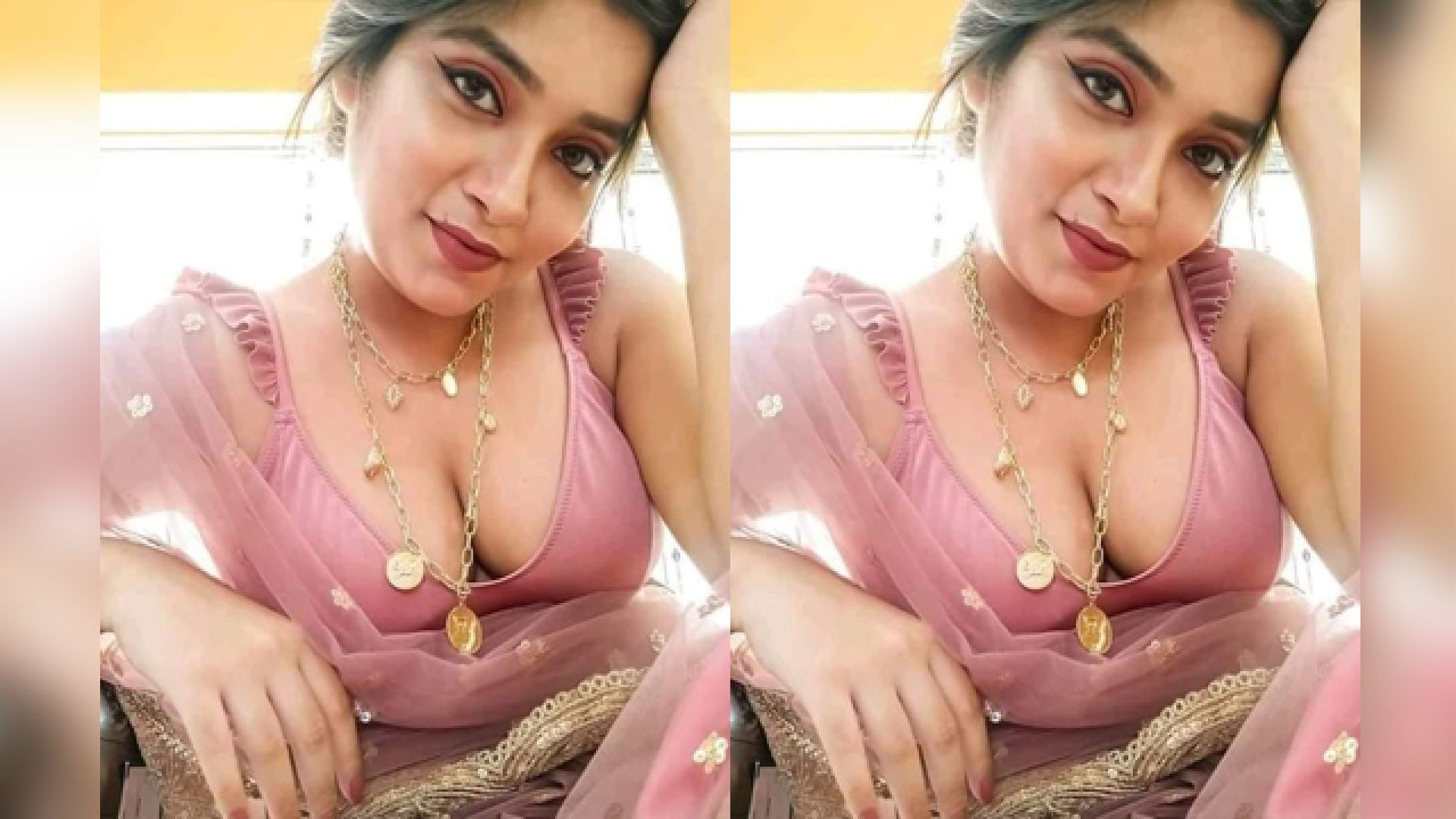 Today Exclusive- Gorgeous Sexy Desi Girl Teasing And showing Cleavage