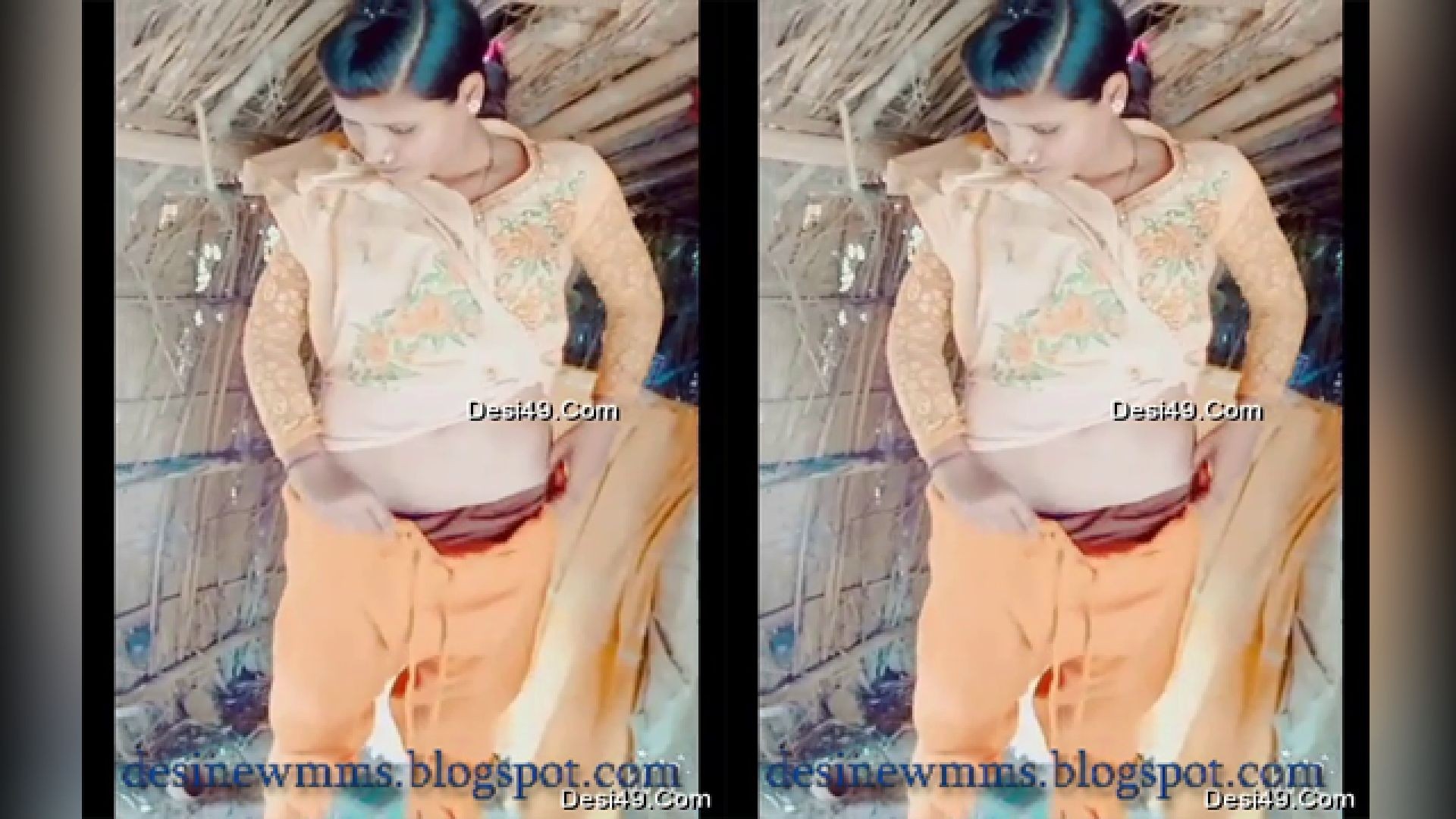 Today Exclusive- Cute Desi Village Girl Showing Her boobs & Ass