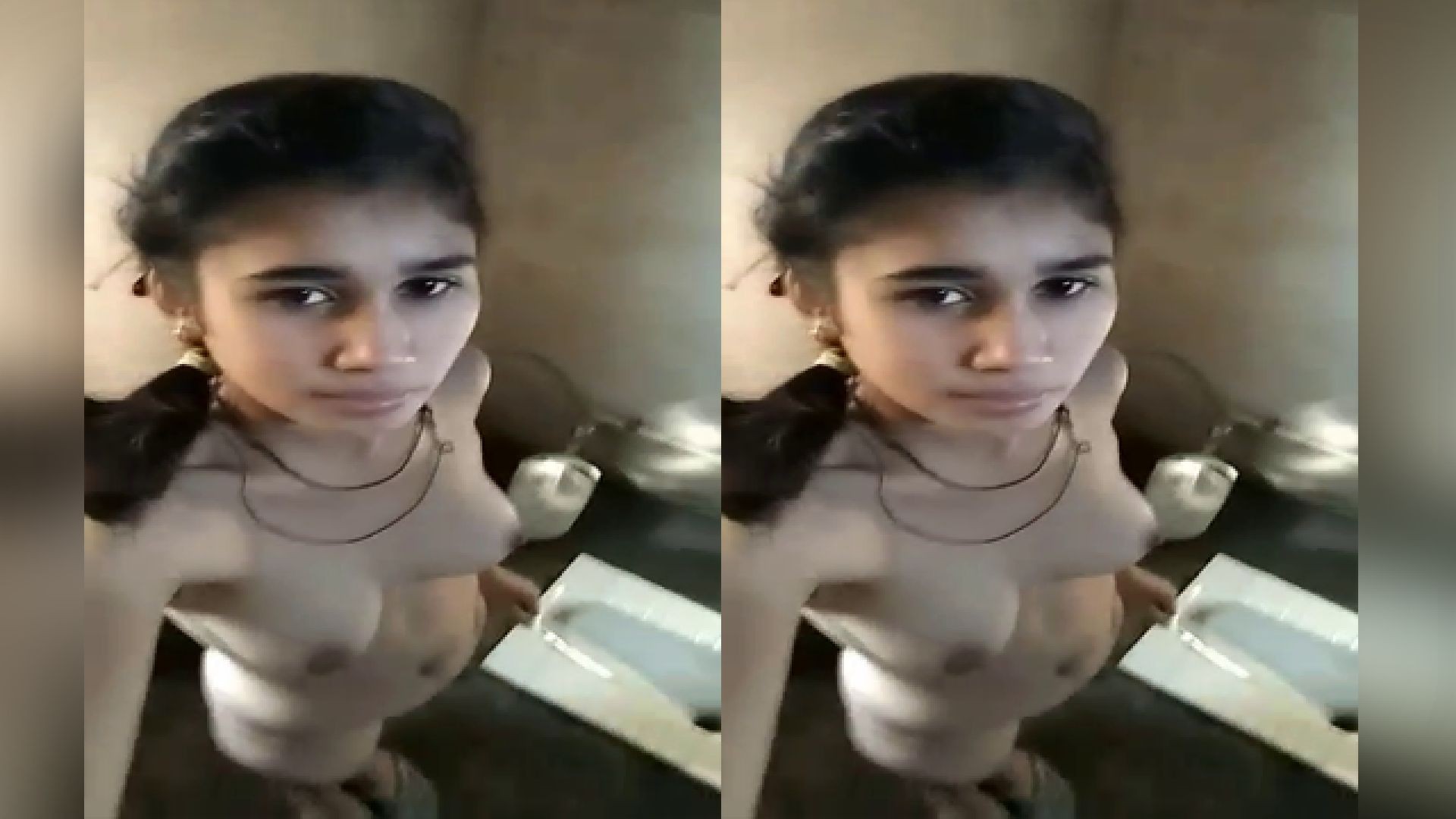 Today Exclusive- Cute Girl Showing in bathroom