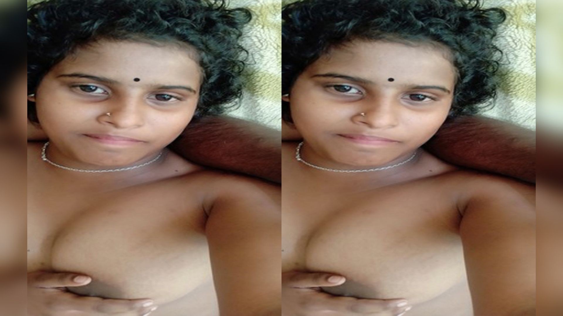 Today Exclusive- Cute Desi girl Boobs Video Record By Lover