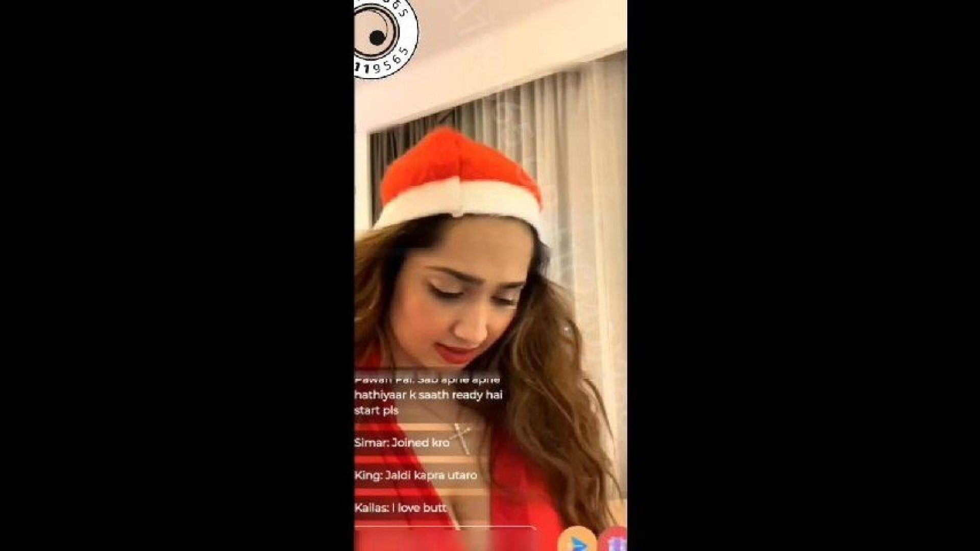Aditi mistry new Christmas premium live showing her big ass and boobs